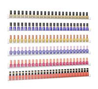 Sezanrpt Estante de esmalte de uñas para pared, organizador transparente montado en la pared, 81 cm, estante acrílico para 192 botellas, paquete de 6
