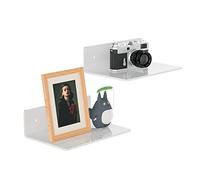 Sezanrpt Estantes Flotantes Blancos de Acrílico de 23 cm, Estantes de Pared Blancos para Decoración de Salón, Dormitorio, Baño, Cocina, Comedor, Tienda de la Marca, Venta al Por Menor, Sala de Juegos