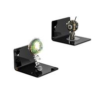 Sezanrpt Juego de 2 estantes de pared pequeños negros de 10 cm, organizador de pared acrílico, para dormitorio, sala de juegos, salón, baño, oficina, 2 unidades