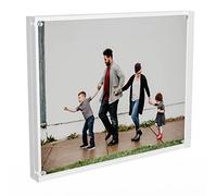 Sezanrpt Marco de fotos acrílico de 20x25 cm, marco de fotos acrílico para recuerdos del amor, felicidad familiar, fotos de mascotas, colección de sellos, pantalla de muestra, 12 mm + 12 mm