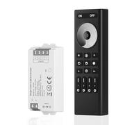SEZO 2.4G RF Controlador LED Monocromático C01RF y RC01RFB 4 Zonas Mando a Distancia Inalámbrico Control de Grupo Brillo Ajustable para FCOB 3528 tiras LED Monocromáticas