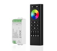 SEZO 2.4G RF RGBCCT LED Controller Kit C05RF Controller and RC03RFB 4-Zonas Wireless Remote Control Grupo Control Múltiples Modos de Color para FCOB 5630 2835 3528 5730 5050 3014 RGBCCT Tira LED DC5