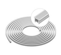 SEZO Perfil LED de Silicona 16x16mm 1M Barra de Perfil y Difusor Silicona LED de Neón Canal de para Tiras Flexibles de 8mm 10mm IP67 Resistente Al agua Iluminación de 120°(tira LED no incluida)