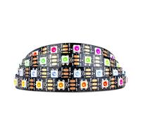 SEZO WS2812B ECO Tira LED 1M 60 LEDs DC5V Direccionable Individualmente SMD5050 Tira de luz de Color de Ensueño IP30 No Impermeable PCB Negro para Proyectos de Bricolaje en Interiores (WS2812E)