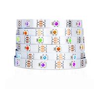 SEZO WS2812B ECO Tira LED 5M 150LEDs DC5V Tira LED Direccionable Individualmente SMD5050 RGB Pixel Dream Color Programable Neopixel Tira de Luz LED Flexible IP30 No Impermeable PCB Blanco