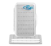 SF Caja de Mosca de Trucha de Pesca con Mosca Súper Delgada, Moscas de Plástico Claro