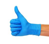 SF Guantes de nitrilo L azules - 100 unidades, guantes desechables sin polvo, sin látex, médicos y de examen, aptos para cocina, limpieza, cosmética y uso doméstico