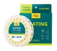 SF Línea Flotante para Pesca con Mosca con Bucle Soldado, Peso Adelantado, Amarillo Fluorescente,90 pies,WF7F