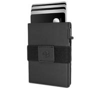 SF SCOFIELD Cartera para hombre | Monedero para hombre para 9-11 tarjetas | Monedero RFID | Monedero | Monedero para hombre | Smart Wallet | Tarjetero | Cartera delgada | Tarjetero pequeño, negro mate