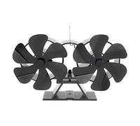 SF167T - 12 motores de ventilador de gran volumen de aire para chimenea de leña, ventiladores alimentados por calor, campana de estufa de acero inoxidable, ventiladores de inserción de ventilación no