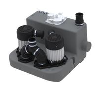 SFA Sanicom 2 Hot Water Lift Station up to 90 °C - For Intensive Use - 2 Motors, 2 Pumps, 2 Tanks, 2 Entrances - Commercial Premises - 59 x 49 x 40 cm - 1500 W - Made in France