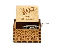 SFAFT Caja de música Mano de Madera manivela Regalo de cumpleaños de la Reina Halloween