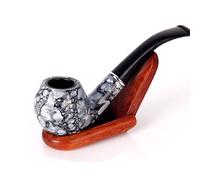 SFAFT Pipa Chimenea Doble Filtro Pipas Largas para Fumar Hierba Tabaco Pipa Cigarro Regalos Grinder Boquilla de Humo