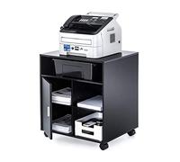 SFANIIX Archivador con Estante for Impresora y Almacenamiento, Armario de Madera con Ruedas for Debajo del Escritorio, Ideal for Oficina en casa.(A)