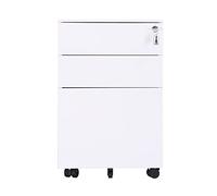 SFANIIX Archivador de Oficina de 3 cajones con Tiradores Laterales, archivador metálico Blanco, Mueble for Oficina en casa