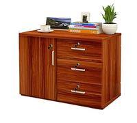 SFANIIX Archivador Lateral de Madera, Armario móvil for Armario/Oficina, 3 cajones con Puerta.(D)