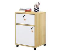 SFANIIX Archivador Lateral de Madera móvil de Suelo a Techo, Armario de información de bajo Almacenamiento con cajón con Cerradura.(A1)