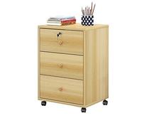 SFANIIX Archivador Lateral de Madera móvil de Suelo a Techo, Armario de información de bajo Almacenamiento con cajón con Cerradura.(B1)