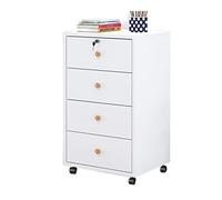 SFANIIX Archivador Lateral de Madera móvil de Suelo a Techo, Armario de información de bajo Almacenamiento con cajón con Cerradura.(C2)