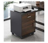 SFANIIX Archivador Lateral de Madera, Organizador móvil de Archivos con Ruedas bloqueables, Soporte multifunción for Impresora(B)