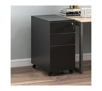 SFANIIX Archivador Lateral móvil de 3 cajones con Cerradura y diseño antivuelco con Ruedas. Archivador Vertical metálico for Oficina.(C)