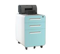 SFANIIX Archivador Lateral móvil de 3 cajones con Cerradura y diseño antivuelco con Ruedas. Archivador Vertical metálico for Oficina.(B)