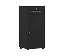 SFANIIX Archivador metálico Vertical Negro con Cerradura, Ideal for Espacios reducidos en la Oficina en casa.(A)