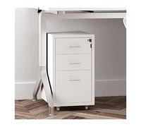 SFANIIX Archivador móvil metálico de 3 cajones con Cerradura, Ideal for Colocar Debajo del Escritorio o como Armario de Almacenamiento en la Oficina en casa.(B)