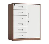 SFANIIX Archivador Vertical con Cerradura, 6 cajones, Armario bajo Lateral, archivadores de Acero for Oficina