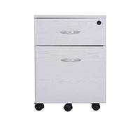 SFANIIX Archivador Vertical con Soporte for Impresora, 2 cajones, con Llave, portátil, for Documentos A4/Carta.