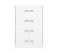 SFANIIX Archivador Vertical de 4 cajones con Cerradura, Armario metálico for Debajo del Escritorio, Ideal for Guardar Archivos en la Oficina.(A)