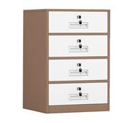 SFANIIX Archivador Vertical de 4 cajones con Cerradura, Armario metálico for Debajo del Escritorio, Ideal for Guardar Archivos en la Oficina.(B)