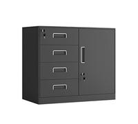 SFANIIX Archivador Vertical de Oficina con Cerradura, Soporte for Impresora, cajón y Cerradura.(C-4 Drawer)