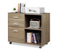 SFANIIX Archivador Vertical for Impresora, archivador de Suelo a Techo, cajón de Madera for Oficina o Dormitorio con Cerradura, Armario Multifuncional de Gran Capacidad(B)