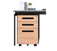 SFANIIX Archivador Vertical móvil Deslizante con Soporte for Impresora y cajón for Archivos. Armario bajo con Cerradura.(B)