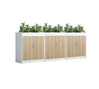 SFANIIX Armario archivador Lateral de Madera con división Baja, Armario de Oficina con Cerradura(2400 * 300 * 800)