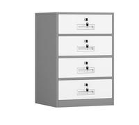 SFANIIX Armario de Almacenamiento de 4 cajones, archivador metálico con Cerradura for Debajo del Escritorio, Ideal for la Oficina en casa (Gris).