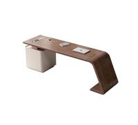 SFANIIX Escritorio de Oficina en Casa Escritorio de Madera Maciza Nogal, Escritorio nórdico Grande, Ligero, Mesa Estudio Moderna Lujo, for Ordenador for Dormitorio y hogar