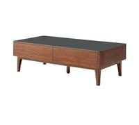SFANIIX Mesa de Centro Moderna Mesa de Centro de Madera Maciza for Sala de Estar, Ligera, de Lujo, con Almacenamiento, Sencilla, for apartamento pequeño Mesa Auxiliar de Café(130cm)