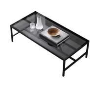 SFANIIX Mesa de Centro Moderna Mesa de Centro Rectangular de Madera y Vidrio, Sencilla, Mesa Auxiliar for Sala de Estar, Mueble Multifuncional Mesa Auxiliar de Café