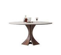 SFANIIX Mesa de Comedor Mesa de Comedor nórdica Madera Maciza Redonda con Plato Giratorio, Moderna y Sencilla, for el hogar(120x120x75cm)