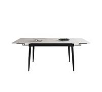 SFANIIX Mesa de Comedor Mesa de Comedor Rectangular Lujo, Moderna, Sencilla y retráctil, con Base Roca(100cm)