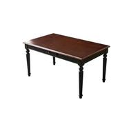 SFANIIX Mesa de Comedor Mesa De Comedor Rectangular Madera Maciza con Cajón, Estilo Retro En Color Negro A Juego For El Hogar(A:135CM*85CM*76CM)