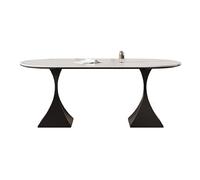 SFANIIX Mesa de Comedor Mesa de Comedor Rock Slab Home Simple Rectangular(160x80x75cm)
