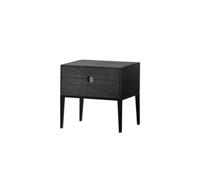 SFANIIX Mesitas de Noche Modernas Cajón De Madera Maciza Moderno, Mesita De Noche, Cajón Doble, Mueble Auxiliar De Madera Maciza Mesita de Noche para Dormitorio