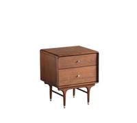 SFANIIX Mesitas de Noche Modernas Mesita De Noche con Doble Cajón, Mesa Auxiliar De Madera Maciza, Armario De Almacenamiento Mesita de Noche para Dormitorio