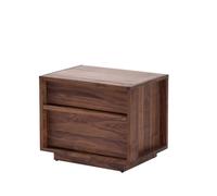 SFANIIX Mesitas de Noche Modernas Mesita De Noche Sencilla De Madera Maciza con Dos Cajones Mesita de Noche para Dormitorio