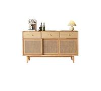SFANIIX Mueble Tipo Bufé Aparador de Comedor Estilo WABI-sabi, gabinete de Almacenamiento de Piso de Madera for Sala de Estar en el hogar Aparador con Almacenamiento
