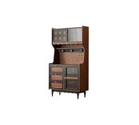 SFANIIX Mueble Tipo Bufé Aparador de Comedor Retro de Madera Maciza, Armario de Pared for Sala de Estar, Cocina y Almacenamiento Aparador con Almacenamiento