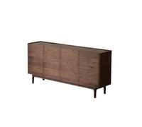 SFANIIX Mueble Tipo Bufé Aparador de Madera Maciza Nogal Negro, Sencillo y Moderno, for Entrada Sala Estar, Estilo WABI-sabi, for Dormitorio(160x42x82cm)